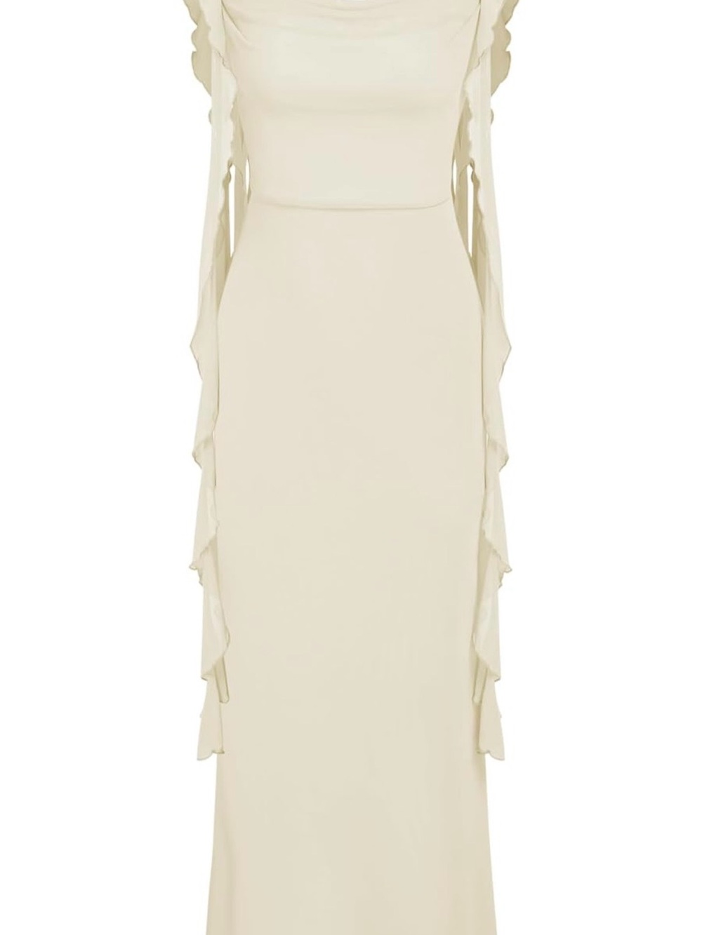 Cider Cream Maxi Dress with Ruffle Trim
